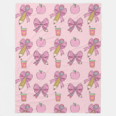 Coquette Leraar Potlood Bogen Fleece Deken Gift (Voorkant)