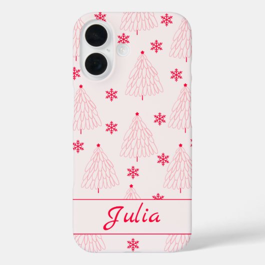 Coquette licht roze kerstboom Case-Mate iPhone case (Achterkant)