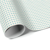 Coquette Light Pastel Blauwgroen Blue Polka Dot Cadeaupapier (Rol Hoek)