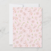 Coquette  Lijst Roze Bow Toile Verjaardag Kaart (Achterkant)