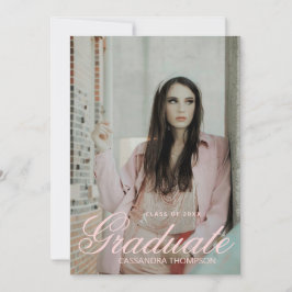 Coquette lint Afstuderen Monogram Crest Kaart