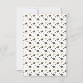 Coquette lint Afstuderen Monogram Crest Kaart (Achterkant)