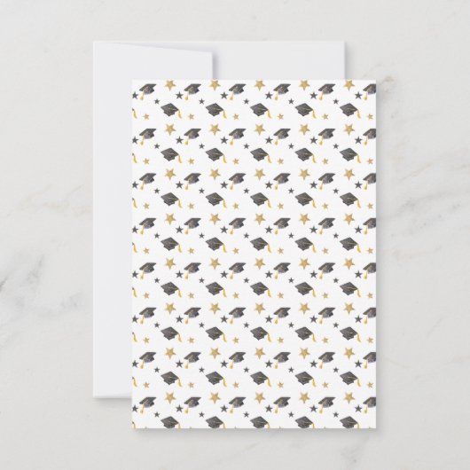 Coquette lint Afstuderen Monogram Crest Kaart (Achterkant)