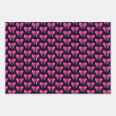 Coquette Lint Patroon Rood Roze Zwart Preppy y2k Inpakpapier Vel (Voorkant)