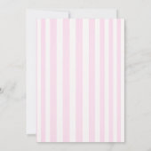 Coquette lint roze streep verjaardagstaart 1e kaart (Achterkant)