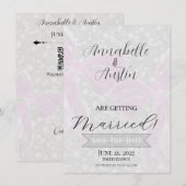 Coquette lintelboog in roze Save-The-Date Kaart (Voorkant / Achterkant)