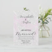 Coquette lintelboog in roze Save-The-Date Kaart (Staand voorkant)