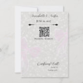 Coquette lintelboog in roze Save-The-Date Kaart (Achterkant)