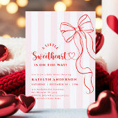 Coquette Little Sweetheart Baby Shower Invitation Kaart