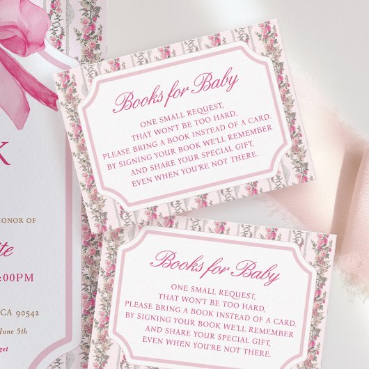 Coquette Love Shack Baby Shower Boeken Voor Baby  Informatiekaartje