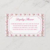 Coquette Love Shack Baby Shower Display Shower  Informatiekaartje (Voorkant)