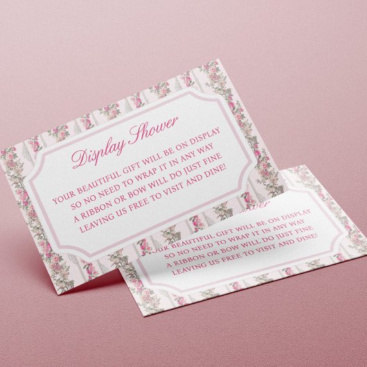 Coquette Love Shack Baby Shower Display Shower  Informatiekaartje