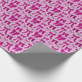 Coquette Magenta Bogen & Harten Cadeaupapier (Hoek)