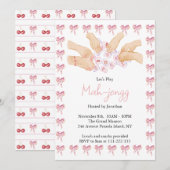 Coquette Mahjong Party Kaart (Voorkant / Achterkant)