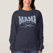 Coquette MAMA gepersonaliseerd blauw toilet Trui (Voorkant)