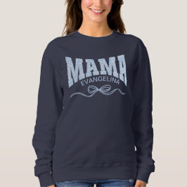 Coquette MAMA gepersonaliseerd blauw toilet Trui