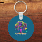 Coquette Mardi Gras 2026 Beads Tree Carnival New O Sleutelhanger (Voorkant)