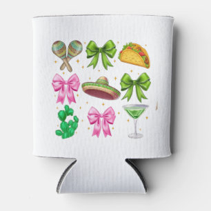 Coquette Mardi Gras Bow Fleur De Lis Mask Fat Tues Blikjeskoeler