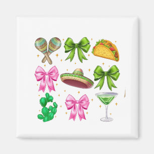 Coquette Mardi Gras Bow Fleur De Lis Mask Fat Tues Magneet