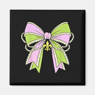Coquette Mardi Gras Strikparels Lint Vrouwen Meisj Magneet