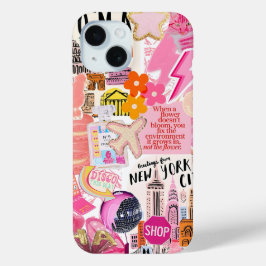 Coquette Meisje Preppy Collage, Telefoonhoes iPhone 15 Case