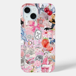 Coquette Meisje Preppy Collage, Telefoonhoes iPhone 15 Case