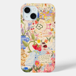 Coquette Meisje Preppy Collage, Telefoonhoes iPhone 15 Case