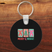 Coquette Merry & Bright Christmas Bows Tree Gi Sleutelhanger (Voorkant)