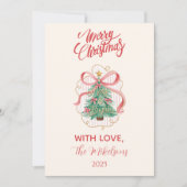 Coquette Merry & Bright Christmas Feestdagenkaart (Voorkant)