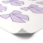 Coquette met lavendel linten poster (Hoek)