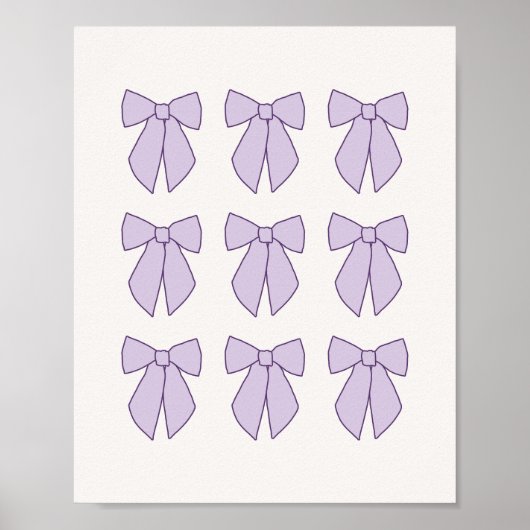 Coquette met lavendel linten poster (Voorkant)