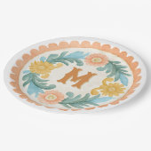 Coquette Mexicaanse Talavera Monogram Papieren Bordje (Gekanteld)