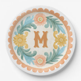 Coquette Mexicaanse Talavera Monogram Papieren Bordje