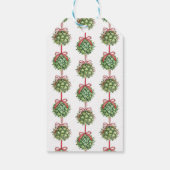 Coquette Mistletoe Waterverf Gift Wrap Cadeaulabel (Achterkant)