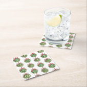 Coquette Mistletoe Waterverf Kerst Onderzetters (Insitu)