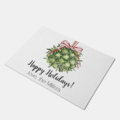 Coquette Mistletoe Waterverf Kerstdeurmat Deurmat (Schuin)