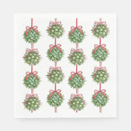 Coquette Mistletoe Waterverf Kerstservetten Servet