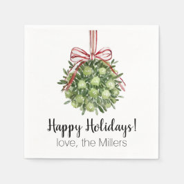 Coquette Mistletoe Waterverf Kerstservetten Servet
