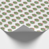 Coquette Mistletoe Waterverf Wrapping Paper Cadeaupapier (Hoek)