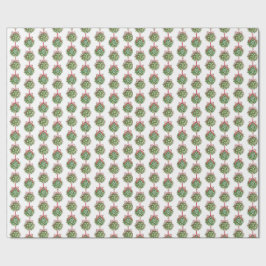 Coquette Mistletoe Waterverf Wrapping Paper Cadeaupapier