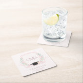 Coquette monogram Afstuderen Kartonnen Onderzetters (Insitu)