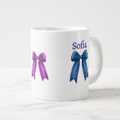 Coquette Nautical Bow! Grote Koffiekop (Voorkant rechts)