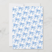 Coquette Navy Blue Bow Sweet 16 verjaardag Kaart (Achterkant)