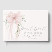 Coquette Neutral Bow Baby Shower Gastenboek (Voorkant)