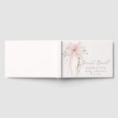 Coquette Neutral Bow Baby Shower Gastenboek (Volledig)