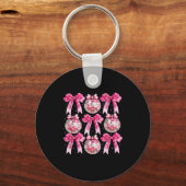 Coquette New Year 2026, Retro New Years, Disco Bal Sleutelhanger (Voorkant)