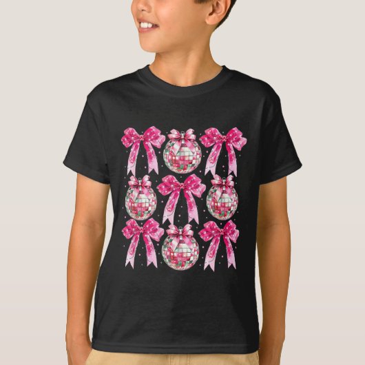 Coquette New Year 2026, Retro New Years, Disco Bal T-shirt (Voorkant)