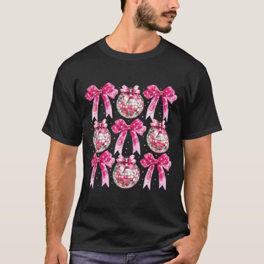Coquette New Year 2026, Retro New Years, Disco Bal T-shirt (Voorkant)