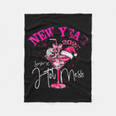 Coquette New Year Same Hot Mess 2025 Funny New Yea Fleece Deken (Voorkant)