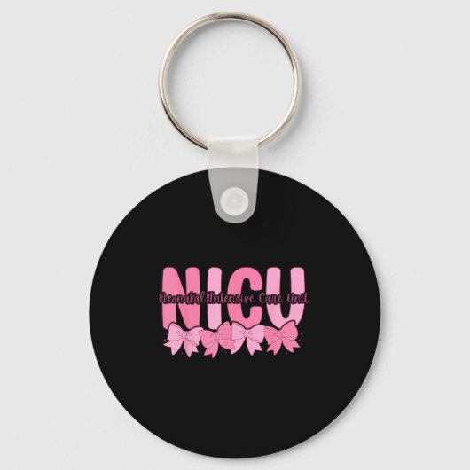 Coquette Nicu Nurse Nk Bow Neonatal Intensive Care Sleutelhanger (Voorkant)
